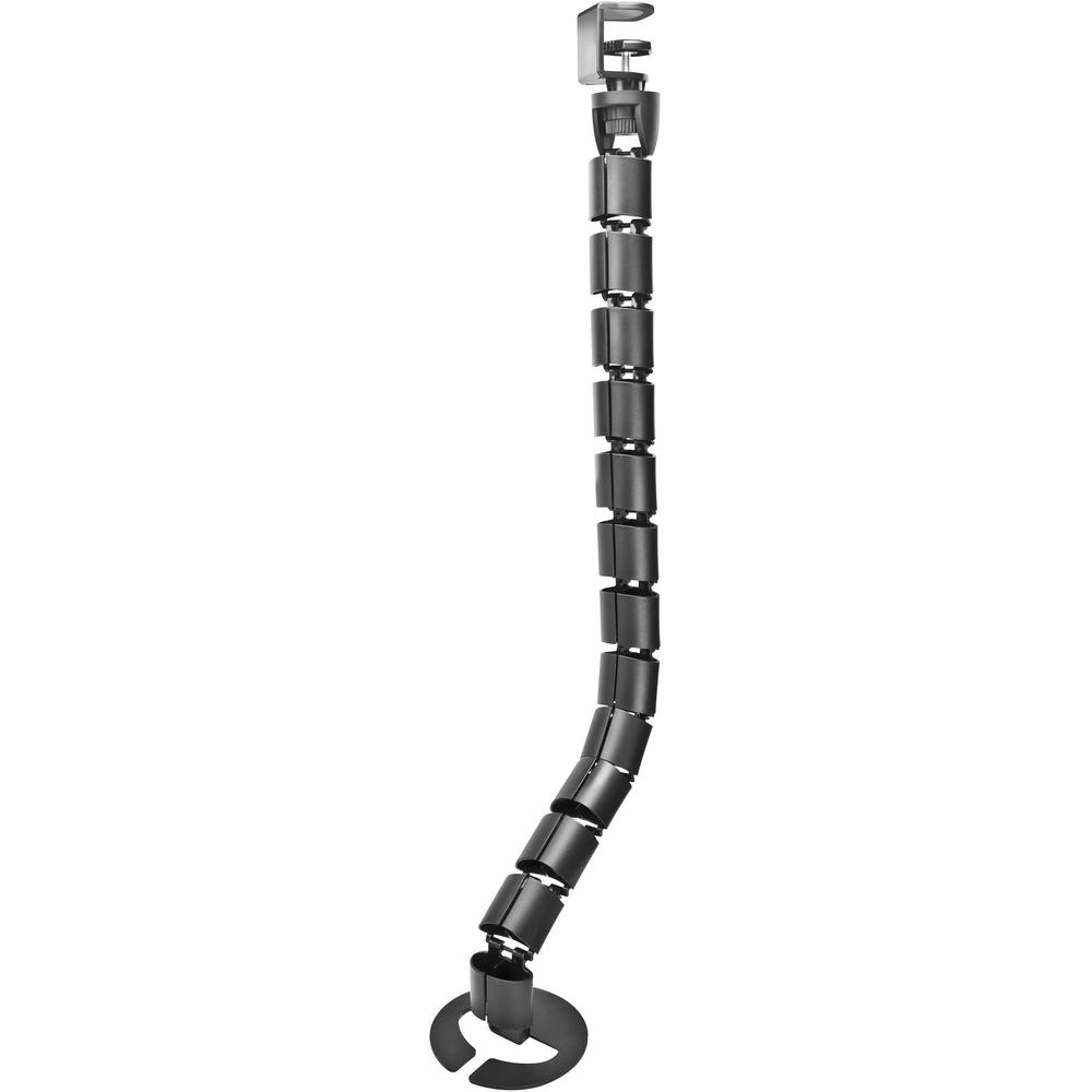 Lorell 35-1/2" Long Universal Cable Control Spine - Cable Guide - Black - 35.50" Length - 1 Each. Picture 3
