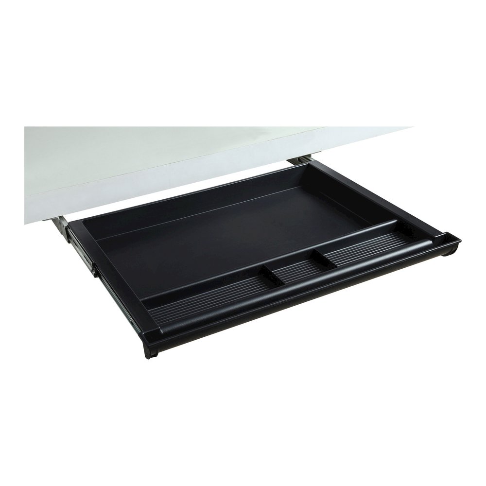 Lorell Laminate Desk 4-compartment Drawer - x 20.5" Width x 16" Depth - Material: Acrylonitrile Butadiene Styrene (ABS) - Finish: Black - 1 Each. Picture 11
