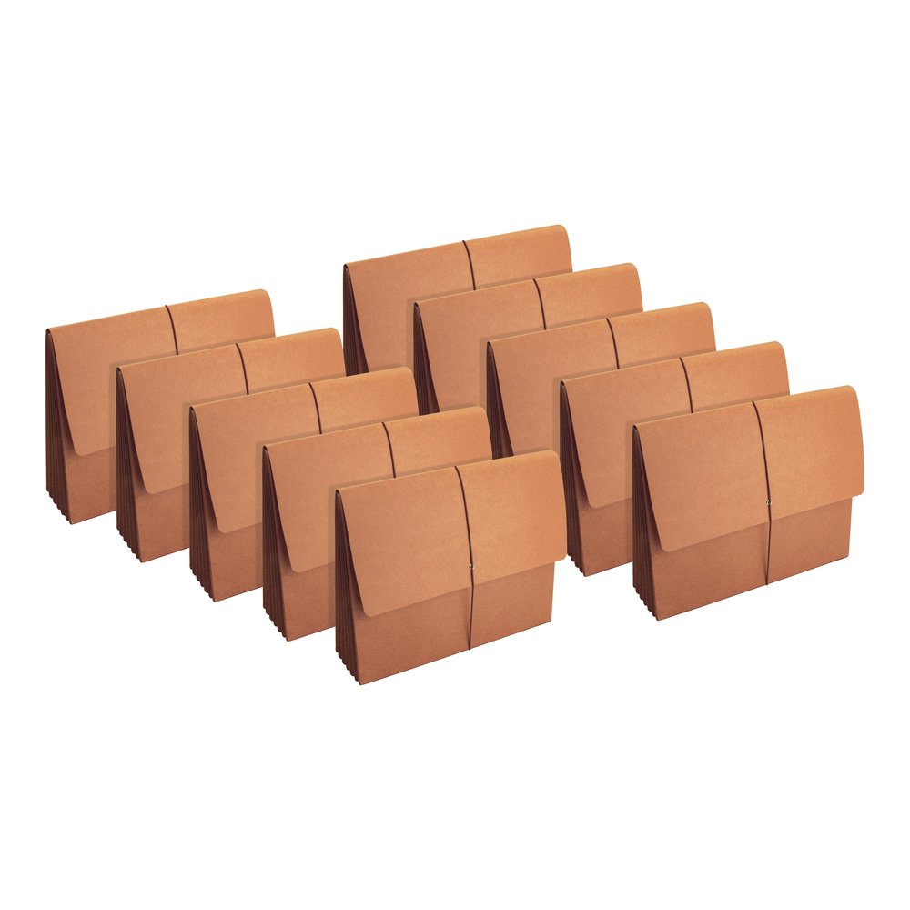Business Source Letter Recycled File Wallet - 8 1/2" x 11" - 5 1/4" Expansion - Brown - Expandable Gusset, Tyvek Gusset, Tear Resistant, Durable, Flap and Cord Closure - 30% Recycled - 10 / Box. Picture 5