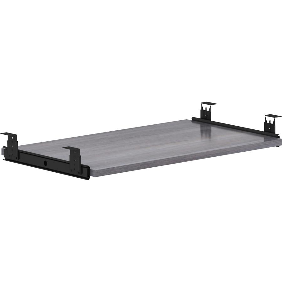 Lorell Universal Keyboard Tray - 15.4" Height x 26" Width x 0.7" Depth - Finish: Charcoal - Durable - 1 Each. Picture 10