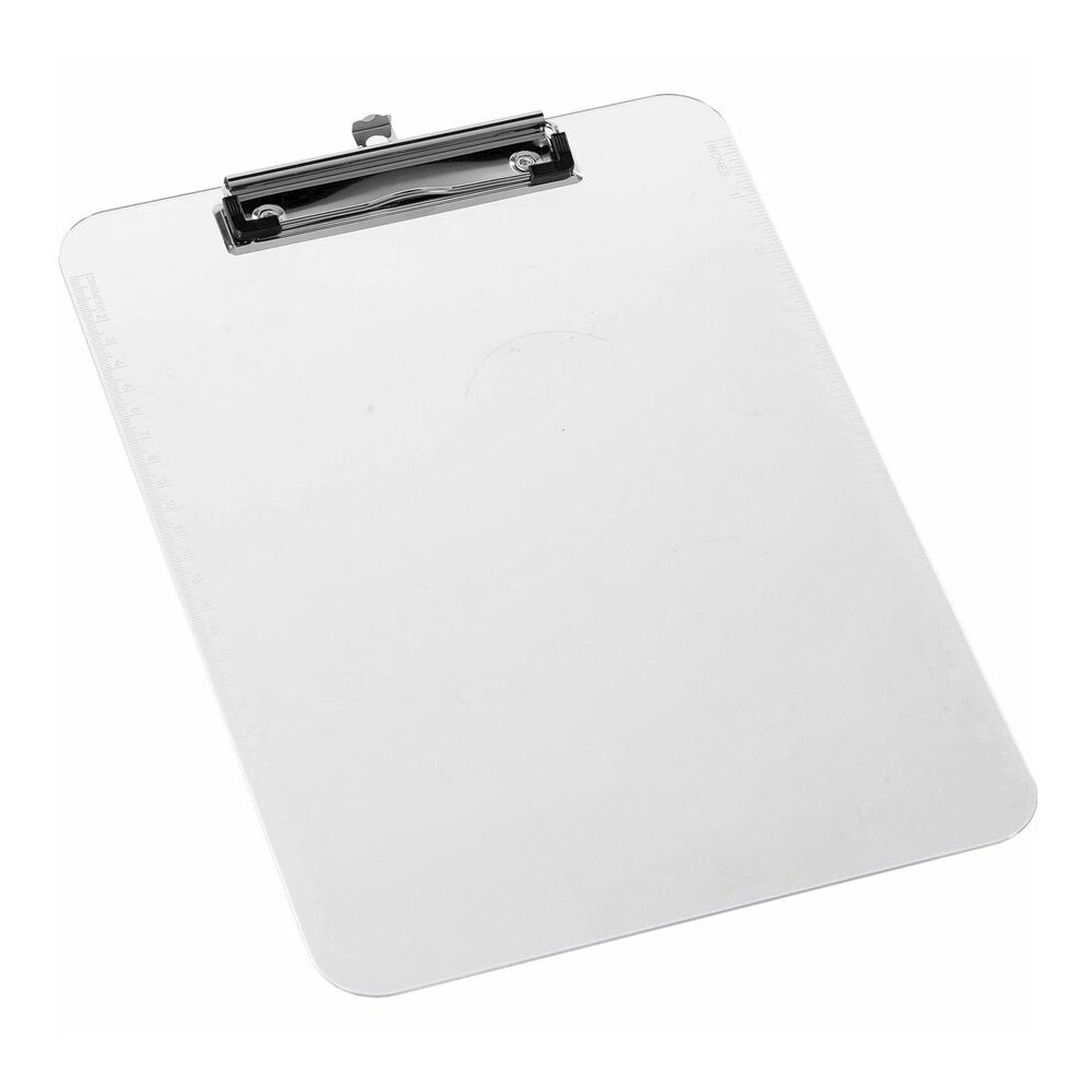 Business Source Flat Clip Clipboard - 9" x 12" Sheet Size - Plastic - Clear - 1 Each. Picture 7