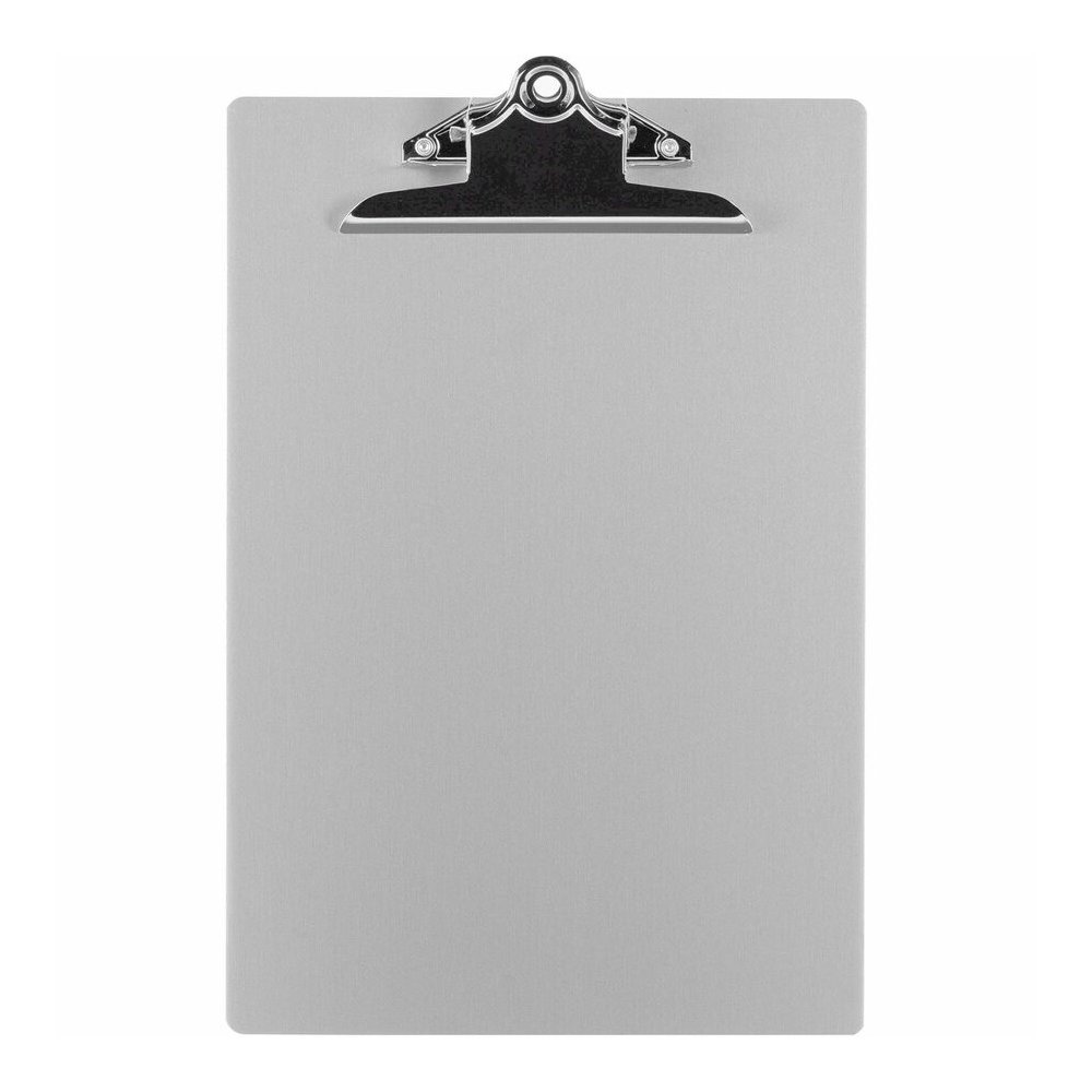 Business Source Aluminum Clipboard - 8 1/2" x 11" Sheet Size - Clamp - Aluminum - Silver - 1 Each. Picture 6