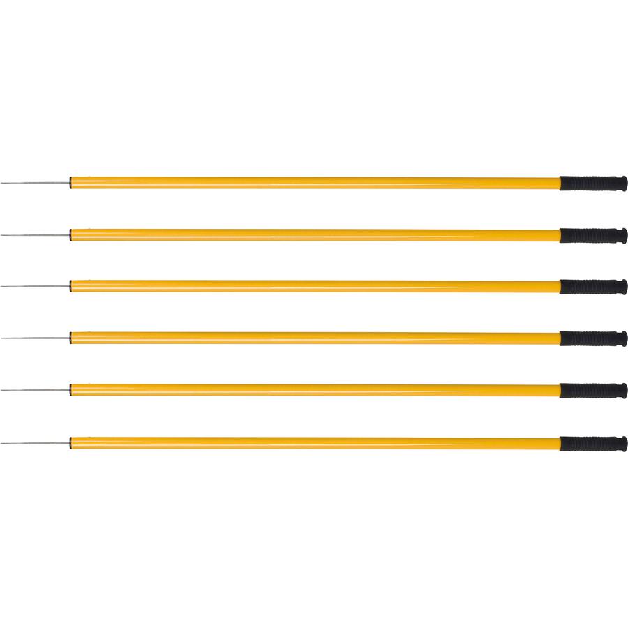Ettore Trash Picker - 44" Reach - Lightweight, Ergonomic Handle, Safety Guard, Extended Tip - Steel - Gold - 6 / Carton. Picture 3