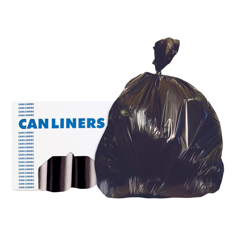 Heritage Accufit RePrime Can Liners - 55 gal Capacity - 53" Length x 40" Width x 1.30 mil (33 Micron) Thickness - Low Density - Black - Linear Low-Density Polyethylene (LLDPE) - Garbage - 50/Box - 3 /. Picture 2