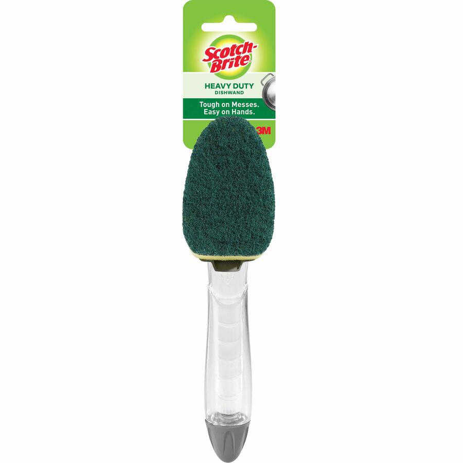 Scotch-Brite Heavy-Duty Dishwand - 4 / Carton - Plastic - Green. Picture 3