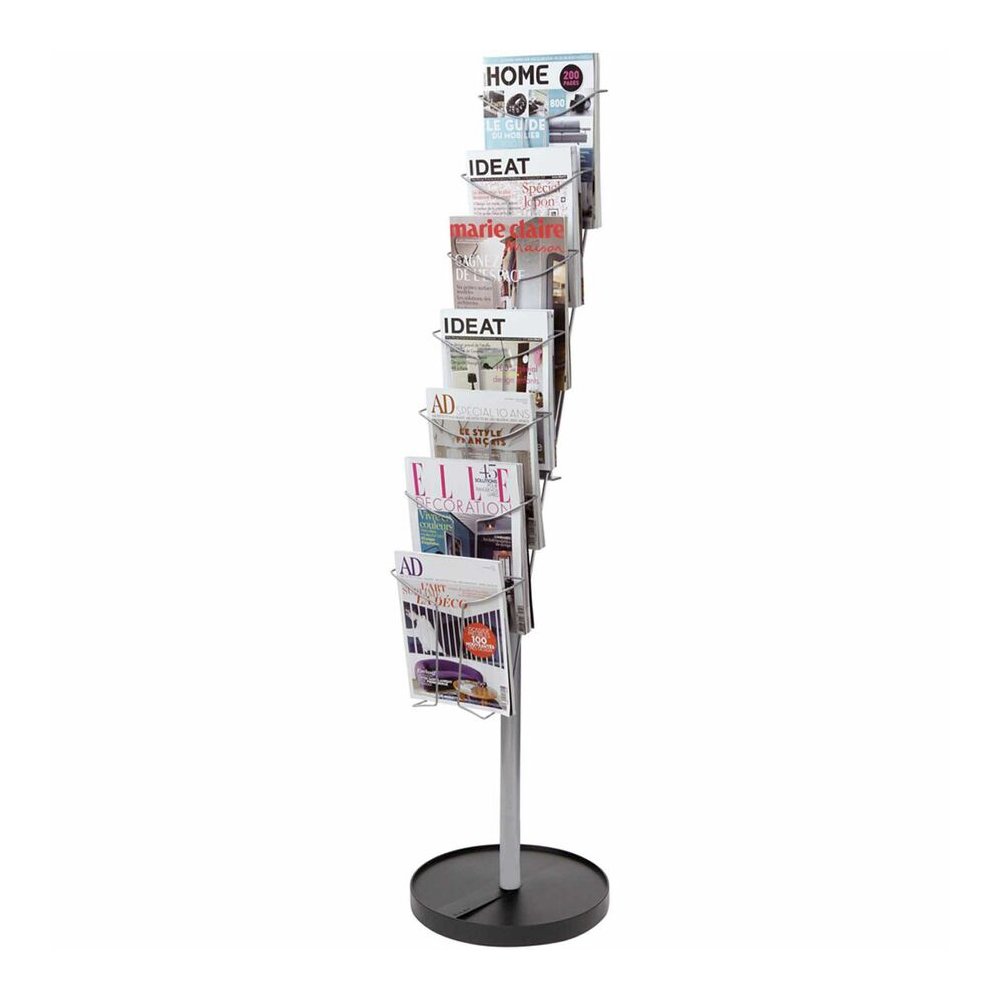 Alba Display Rack - 400 x Sheet, 7 x Document - 7 Compartment(s) - 59.06" Height - Floor - Metal - 1 Each. Picture 5