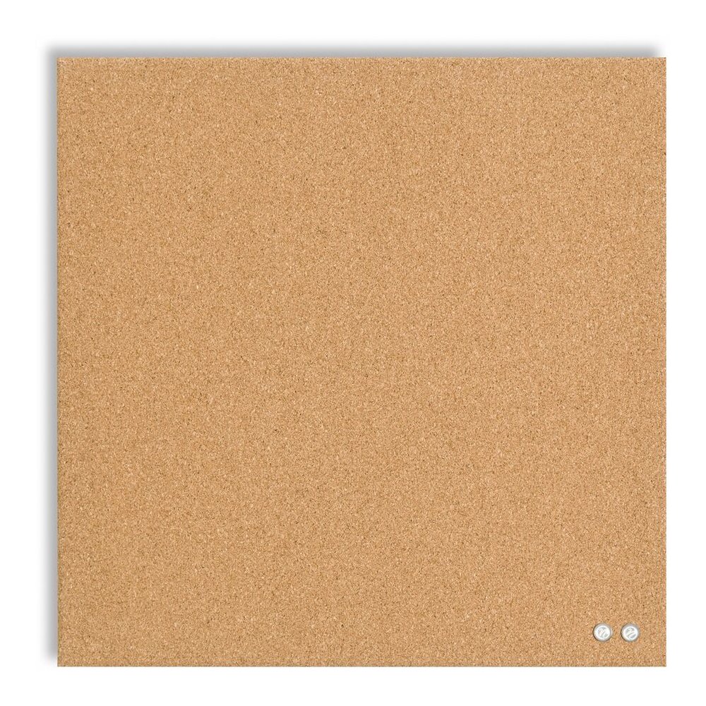 U Brands Frameless Cork Canvas Bulletin Board - 14" Board Height x 14" Board Width - Natural Cork Surface - Self-healing, Frameless, Easy Installation, Sleek Style, Self-healing, Mounting System - 1 E. Picture 7
