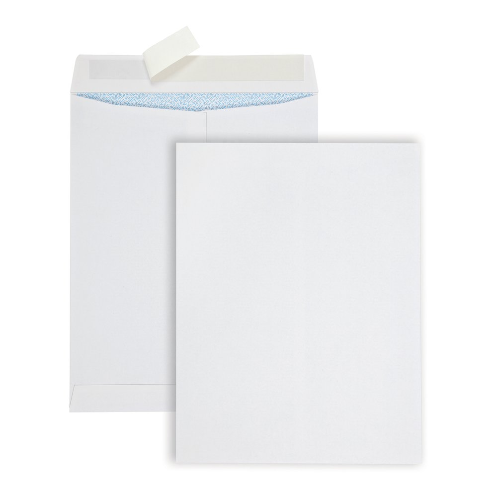 Quality Park Redi Strip Security Mailing Envelopes - Multipurpose - #13 1/2 - 10" Width x 13" Length - Peel Strip - White - 1 Box. Picture 3