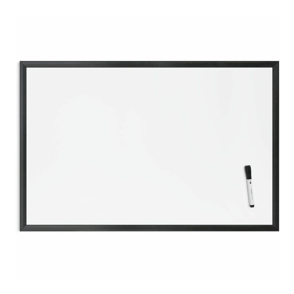 U Brands Magnetic Dry-Erase Board - 35" (2.9 ft) Width x 23" (1.9 ft) Height - White Painted Steel Surface - Black Wood Frame - Rectangle - Horizontal/Vertical - Magnetic - 1 Each. Picture 9