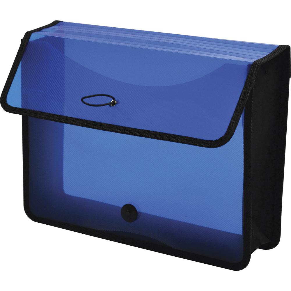 Lion EXPAND-N-FILE Letter File Wallet - 8 1/2" x 11" - 3" Expansion - Transparent Blue - 1 Each. Picture 3