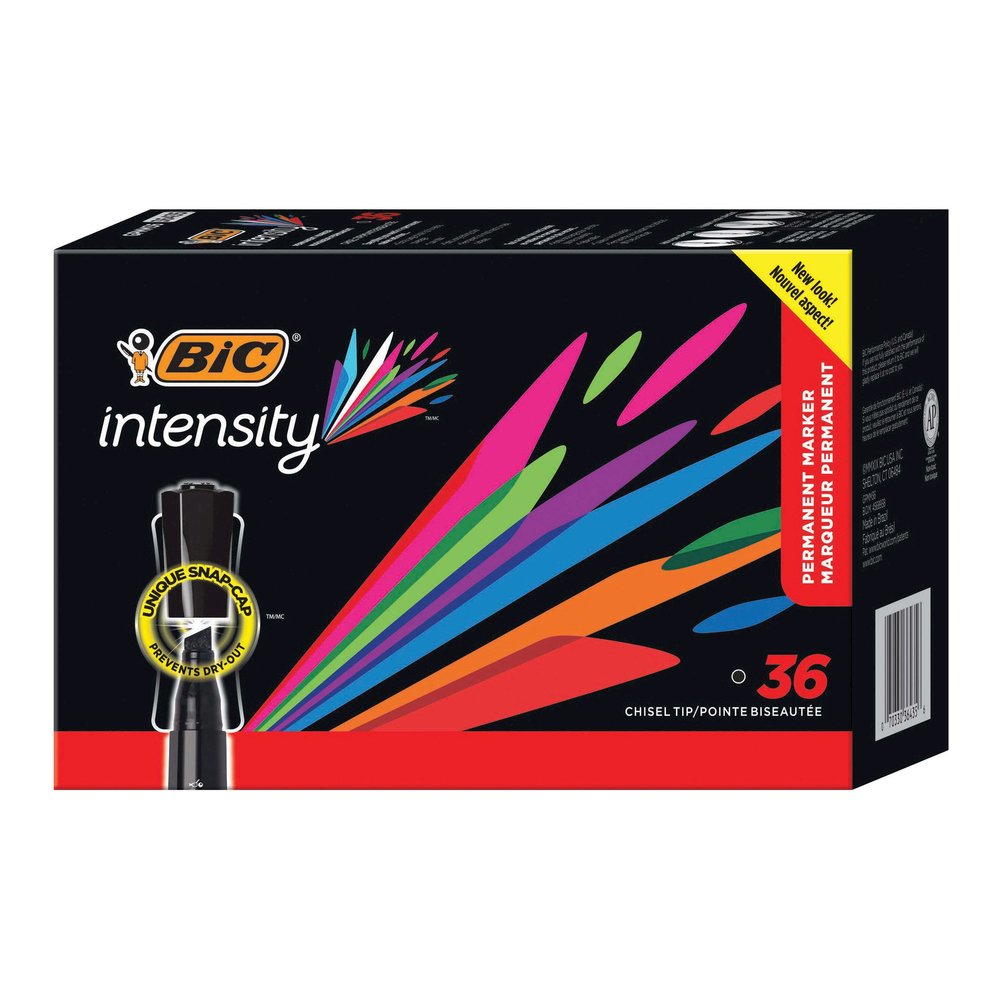 BIC Intensity Permanent Markers - Black Ink - 36 / Box. Picture 3