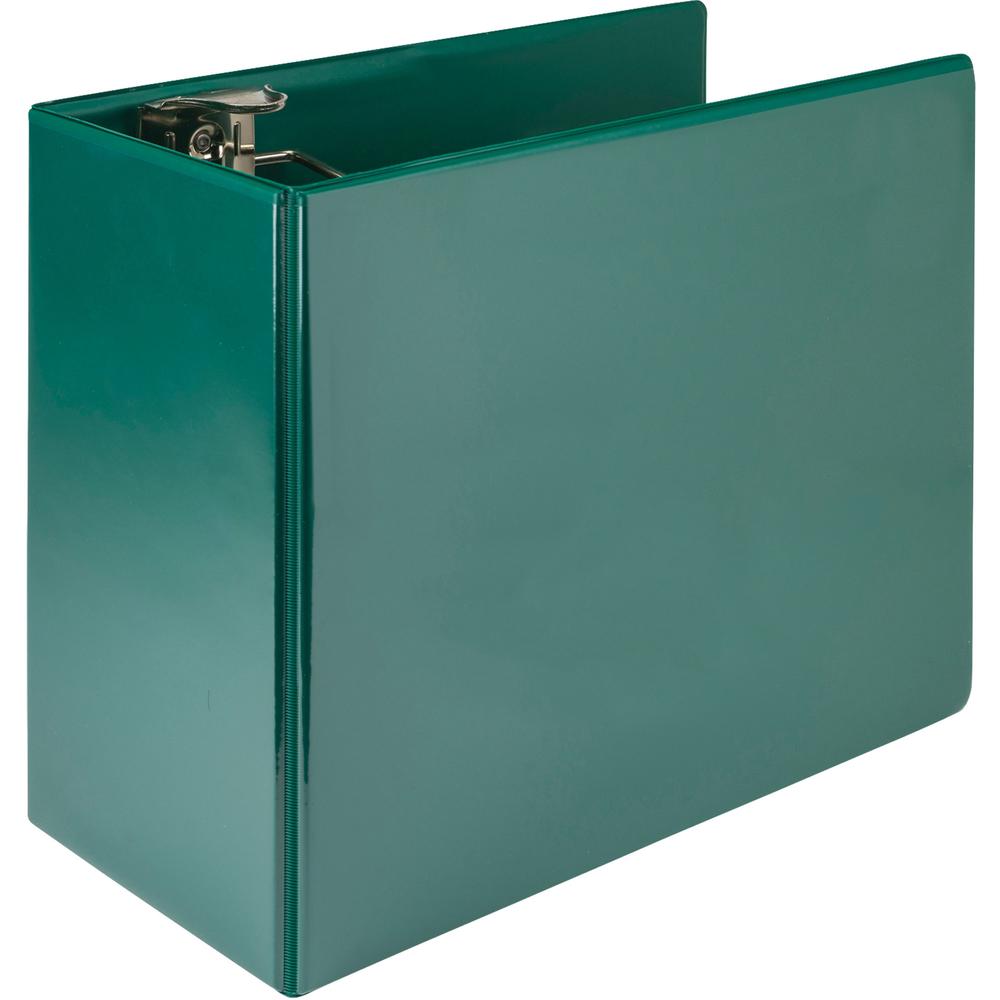 Samsill Nonstick 6" Locking D-Ring View Binder - 6" Binder Capacity - 1225 Sheet Capacity - 3 Ring - Fastener: D-Ring - Pocket: 2, Internal - Green - 2.73 lb - Recycled - Lockable, Non-stick, Conceale. Picture 2