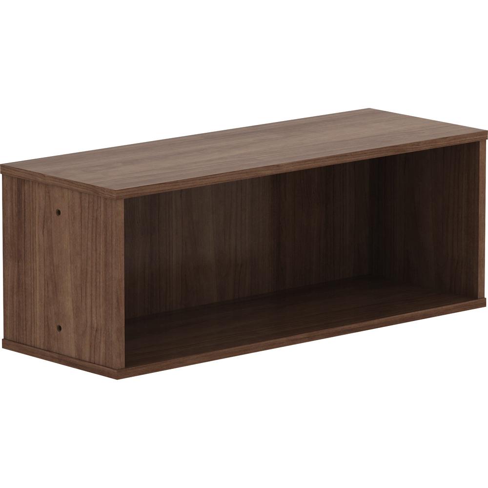 Lorell Panel System Open Storage Cabinet - 12.07" Height x 32.50" Width x 11.75" Depth - Walnut - Laminate - 1 Each. Picture 3