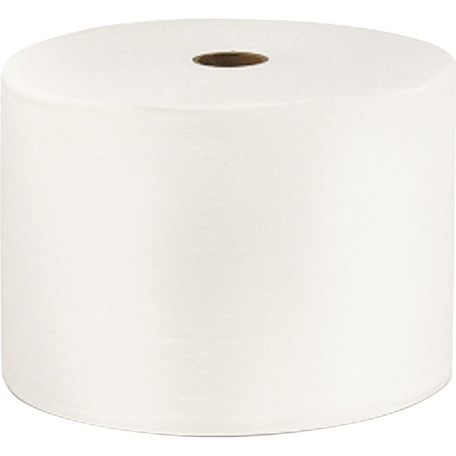 LoCor Bath Tissue - 2 Ply - 3.85" Width x 4.05" Length - 1500 Sheets/Roll - White - Fiber - 18 / Carton. Picture 2