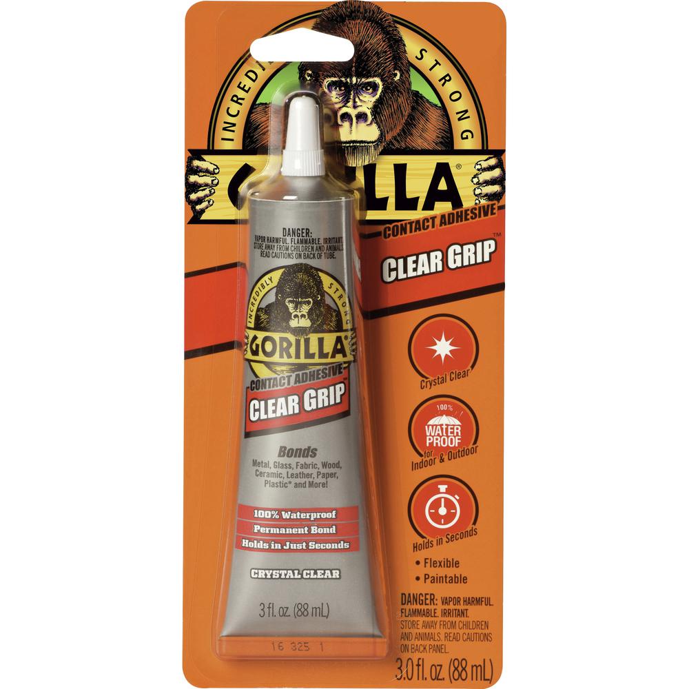 Gorilla Clear Grip Contact Adhesive - 3 fl oz - Clear - 1 Each. Picture 3