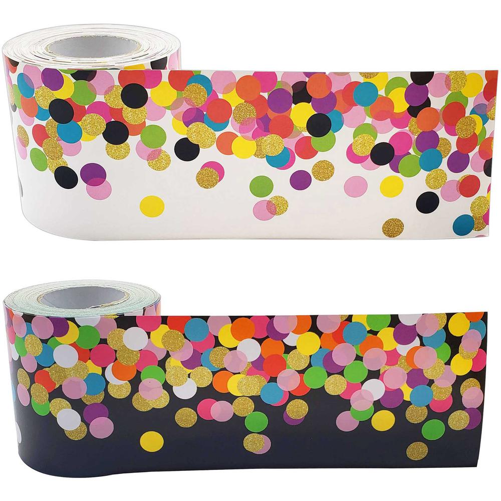 Teacher Created Resources Colorful Confetti Border Trim - Colorful Confetti - Sturdy, Durable - 3" Width x 600" Length - Multicolor - 1 Set. Picture 2