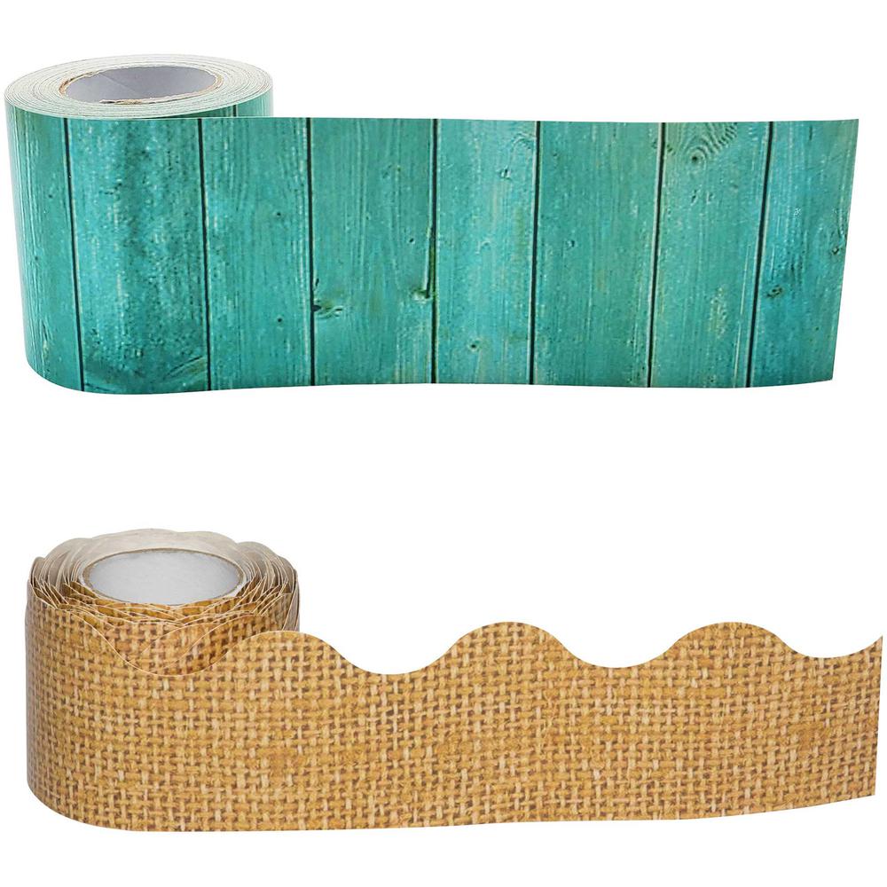 Teacher Created Resources Shabby Chic Border Paper - Shabby Chic - Sturdy, Durable - 3" Width x 600" Length - Multicolor - 1 Set. Picture 2