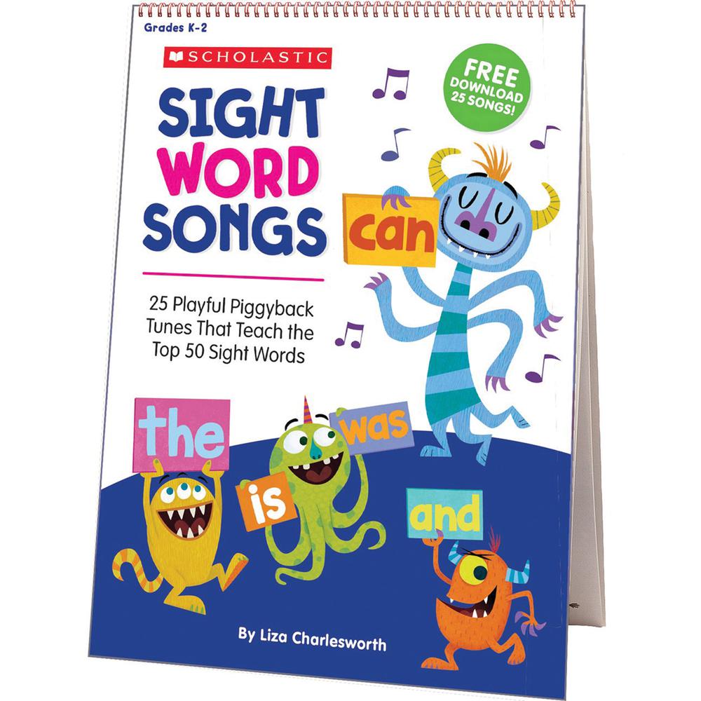 Scholastic Sight Word Songs Flip Chart & CD - Theme/Subject: Fun - Skill Learning: Sight Words, Songs - 1 Each. Picture 2