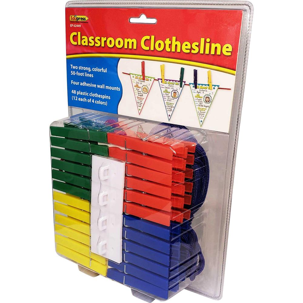 Teacher Created Resources Classroom Clothesline - Classroom, Display, Decoration - 2.30" Height x 7.70" Width x 10.80" Length - Multi - 1 Pack. Picture 2