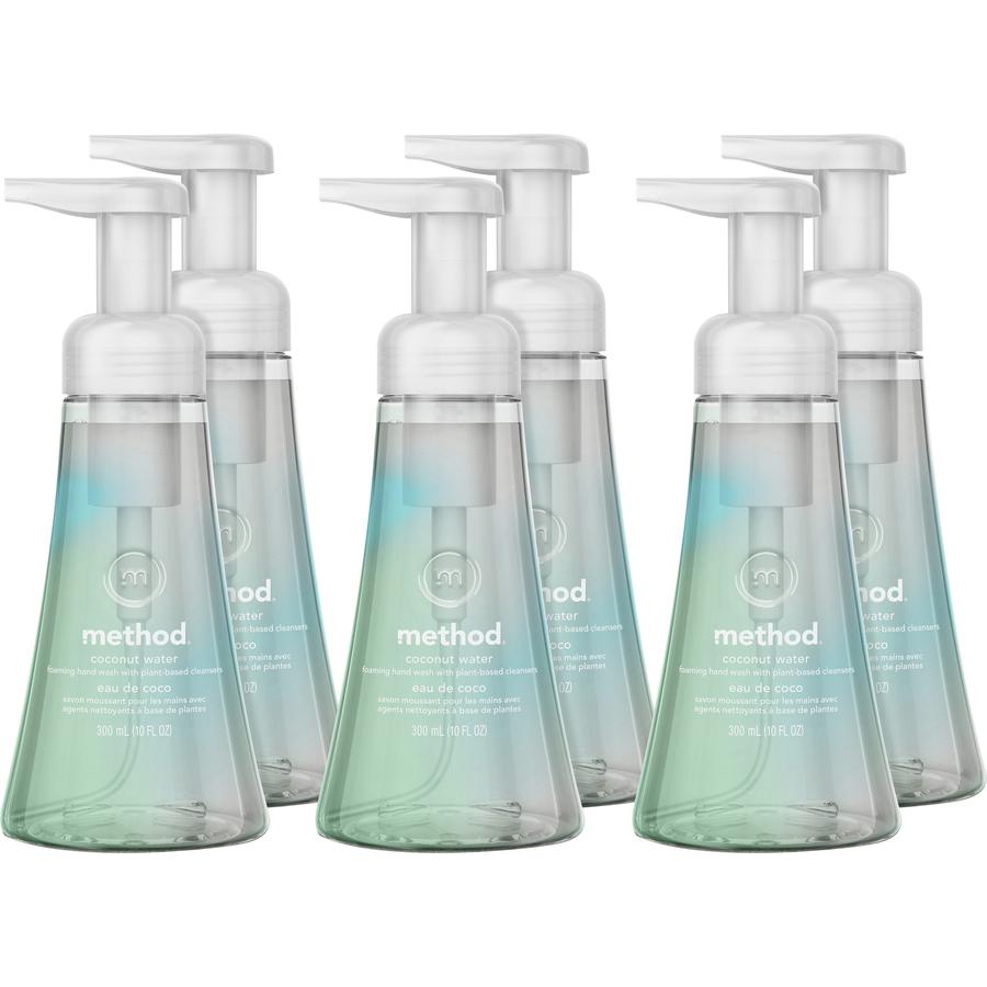 Method Foaming Hand Wash - Coconut Water Scent - 10 fl oz - Pump Bottle Dispenser - Hand - Clear - 6 / Carton. Picture 6