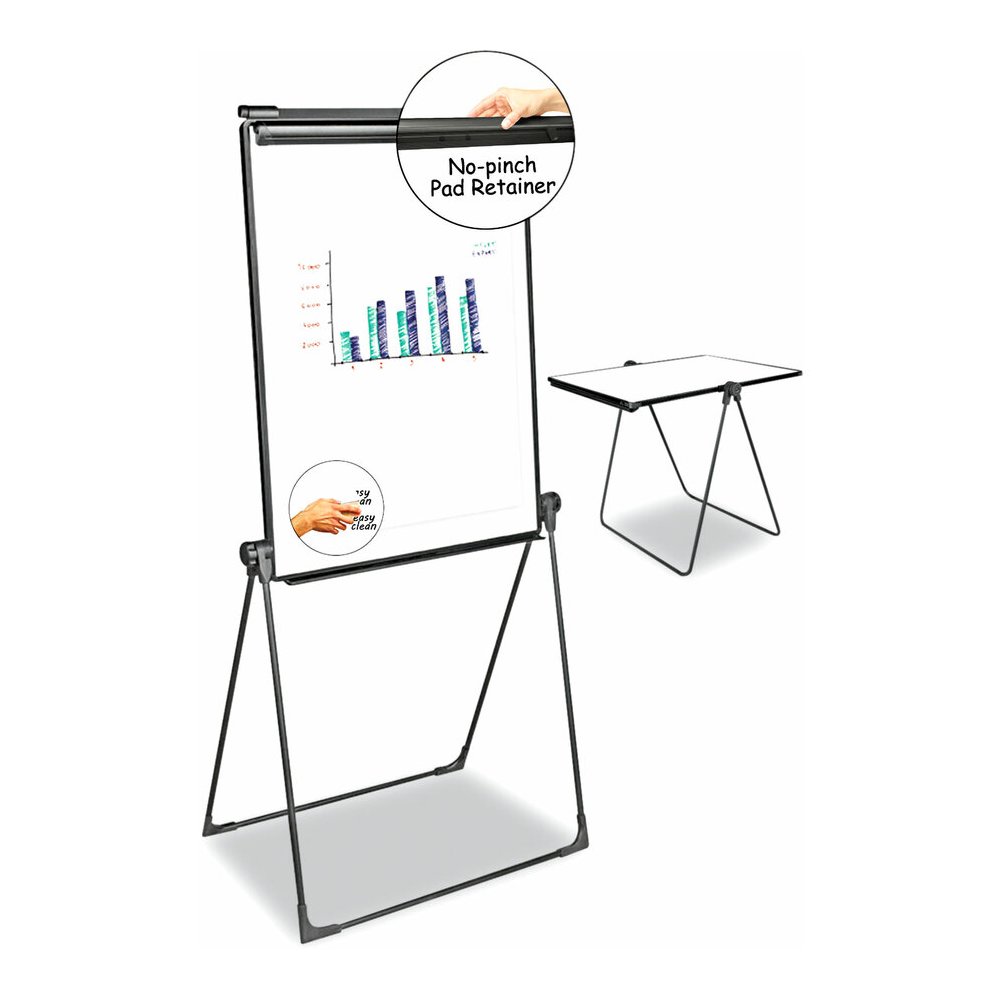 Universal Dry Erase Board - 38" (3.2 ft) Width x 32" (2.7 ft) Height - White Melamine Surface - Black Plastic Frame - 1 Each. Picture 2