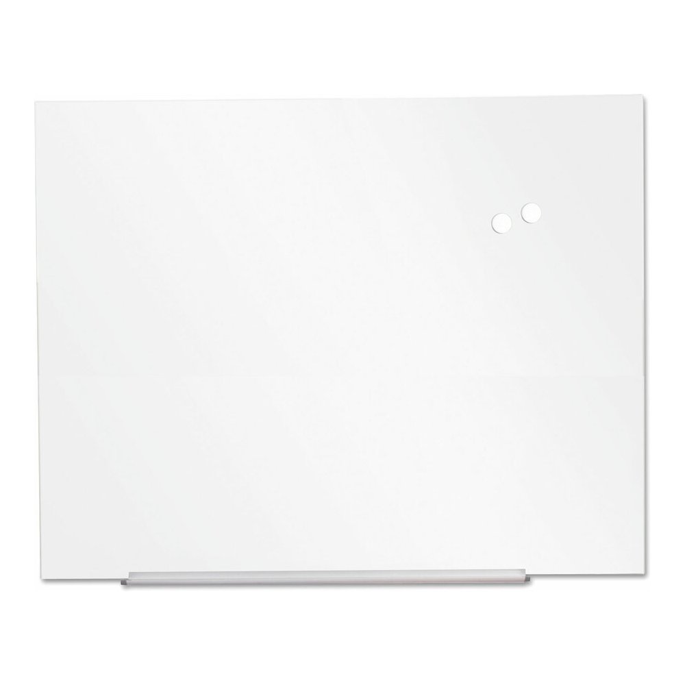 Universal Frameless Magnetic Glass Marker Board, 48" x 36" , White Surface - 48" (4 ft) Width x 36" (3 ft) Height - White Tempered Glass Surface - Magnetic - 1 Each. Picture 2