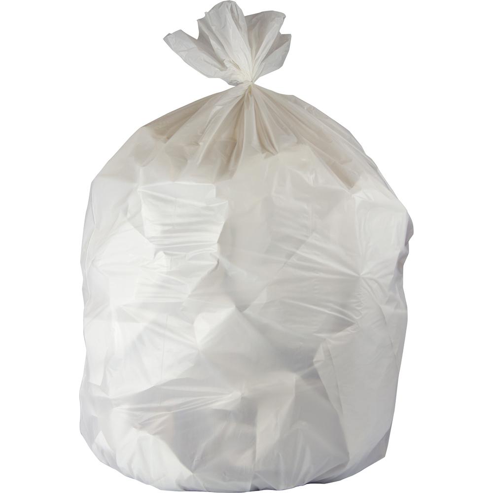 Genuine Joe 16-gallon Linear Low-Density Bags - 16 gal Capacity - 32" Length x 24" Width x 0.40 mil (10 Micron) Thickness - Low Density - White - Resin - Waste Disposal - 500 / Carton. Picture 2