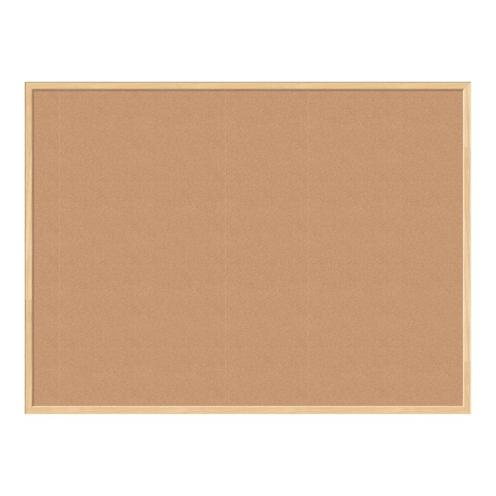 U Brands Cork Bulletin Board - 36" Board Height x 48" Board Width - Natural Cork Surface - Self-healing, Durable, Mounting System, Tackable - Birch Wood Frame - 1 Each. Picture 7