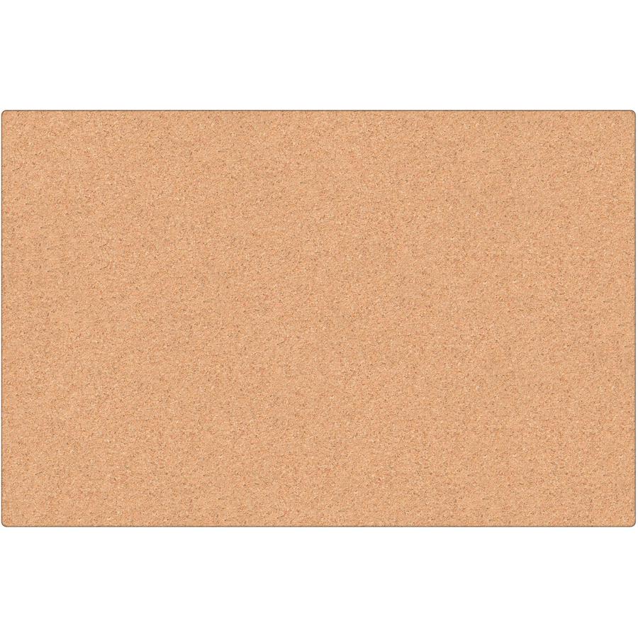 U Brands Cork Canvas Bulletin Board - 35" X 23" , Natural Cork Surface - Self-healing, Durable, Mounting System, Tackable, Frameless - 1 Each. Picture 3