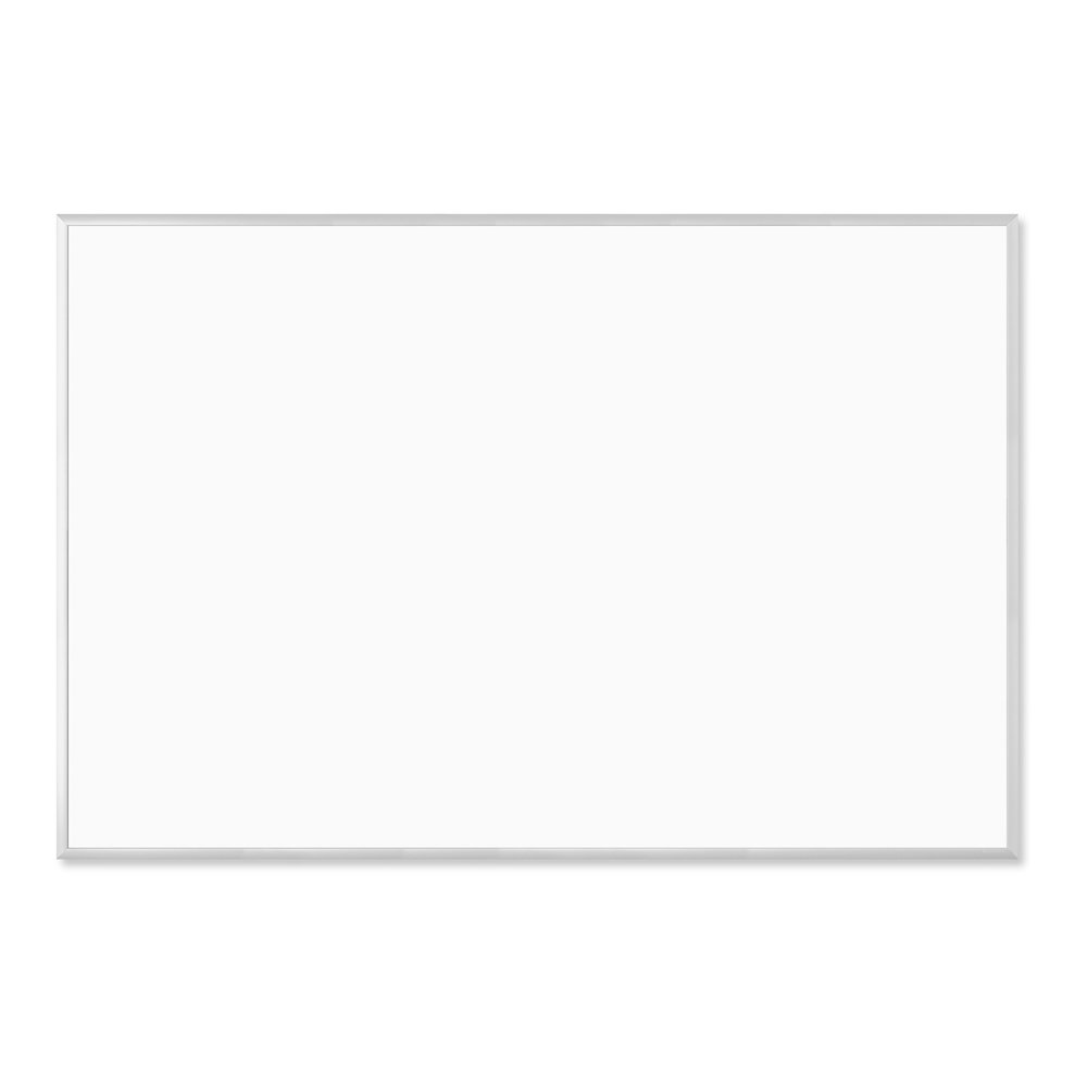 U Brands Melamine Non-Magnetic Dry-Erase Board - 72" (6 ft) Width x 48" (4 ft) Height - White Melamine Surface - Silver Aluminum Frame - Rectangle - Horizontal/Vertical - 1 Each. Picture 5