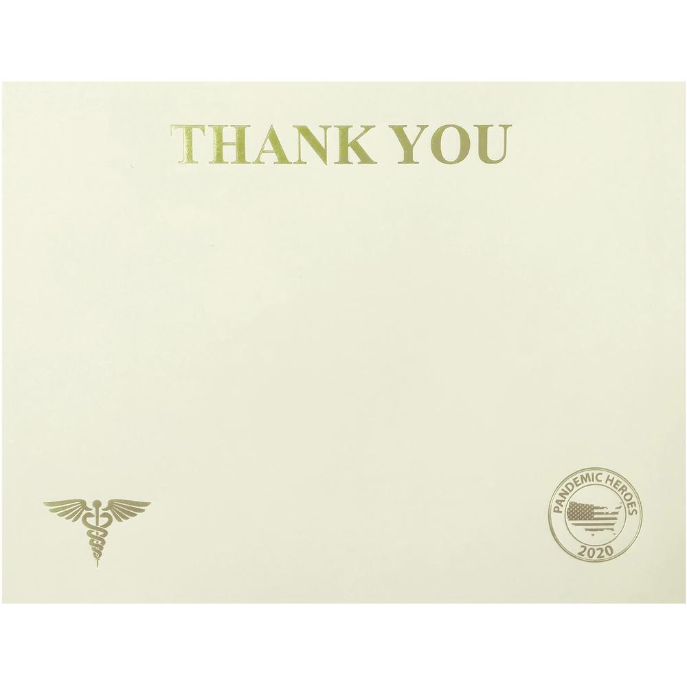 St. James&reg; Premium-Weight Certificates - 65 lb Basis Weight - "Thank You" - 8.5" Width x 11" Length - Inkjet, Laser Compatible - Ivory, Gold Foil - 1 Pack - TAA Compliant. Picture 3