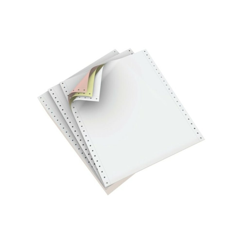 Domtar Continuous Paper - 9 1/2" x 11" - Acid-free, Carbonless, Break Resistant, Perforated, Fade Resistant, Non-yellowing - Canary, Multicolor - 1 Case. Picture 2