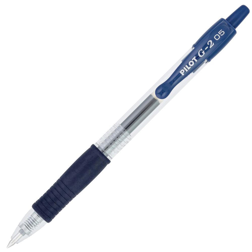Pilot 0.5mm Gel Pens - Retractable - Navy Ink - Gel-based - Writing - 1 Dozen. Picture 2