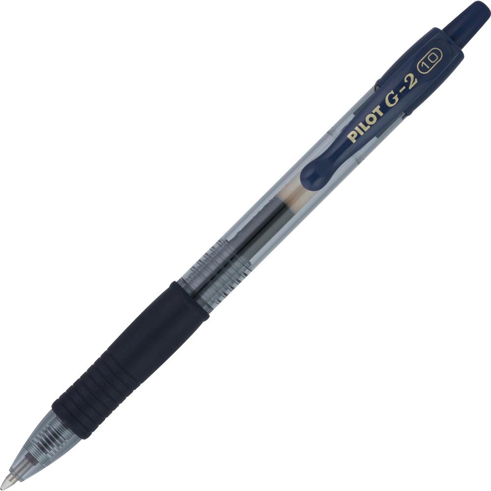 Pilot Retractable Gel Ink Rollerball Pens - Retractable - Navy Ink - Gel-based - Navy Barrel - Writing - 1 Dozen. Picture 2