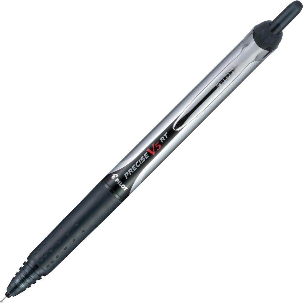 Pilot V5 Rollingball 0.5mm Retractable Pen - Retractable - Black Ink - Liquid - Rubber Barrel - 30 / Pack. Picture 3
