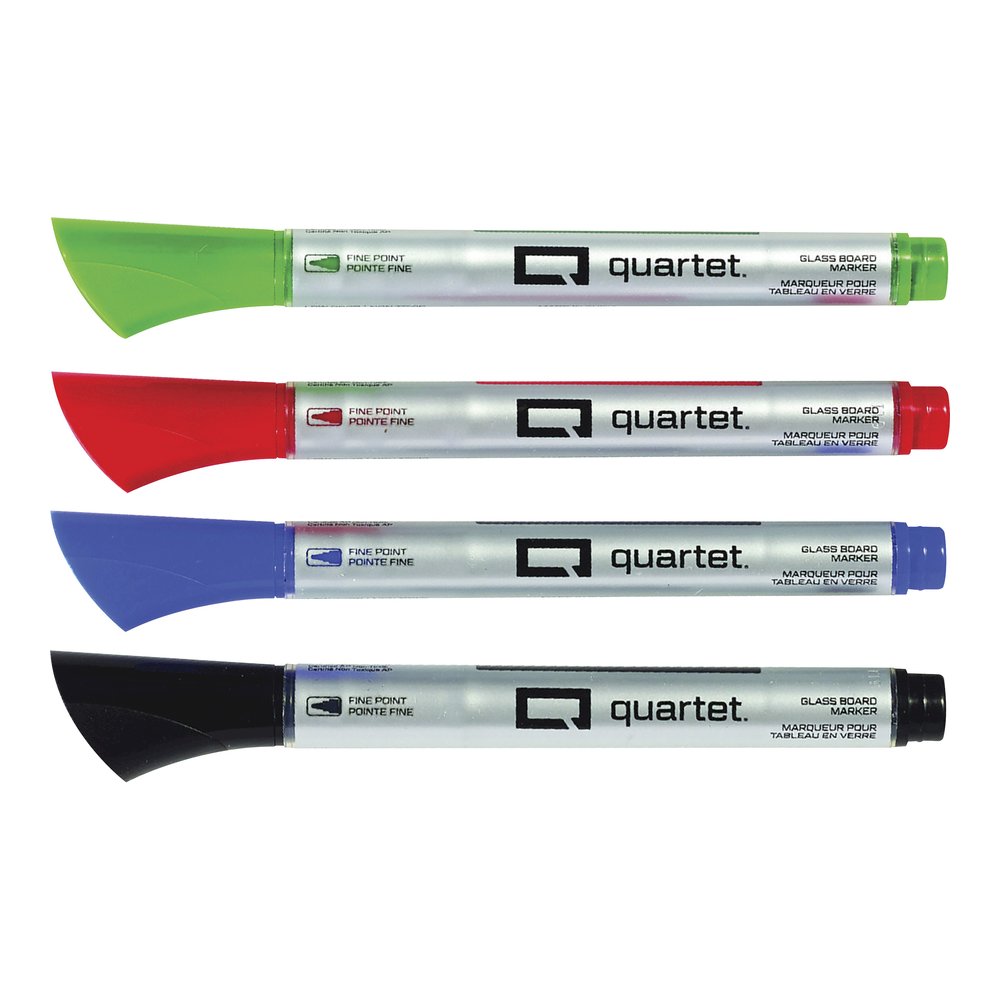 Quartet Premium Glass Board Dry-erase Markers - Erasable - Black, Blue, Red, Green Ink - Liquid - 6 / Pack. Picture 2
