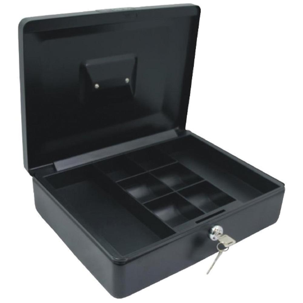 CARL Bill Tray Steel Security Cash Box - Steel - Black - 4" Height x 9" Width. Picture 2