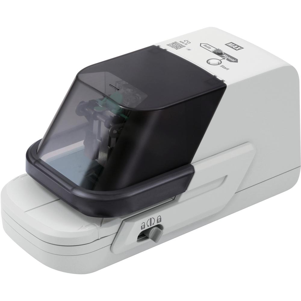 MAX Heavy-duty Electronic Stapler - Staples Upto 70 Sheet - Holds Upto 5000 Staple - 0.75" Throat Depth - Gray Black - Metal - 1 Each. Picture 2