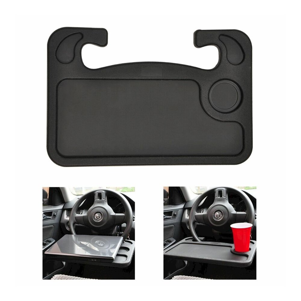 DAC&reg; MP-231 Steering Wheel Desk - 1" Height x 16.50" Width x 11" Depth - Compact, Sturdy, Portable - Black - 1 Each. Picture 2