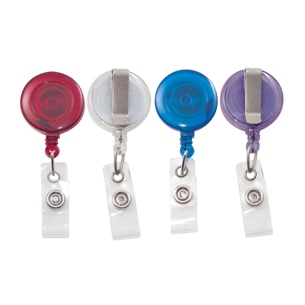 Advantus ID Card Retractable Reel - 0.3" Height x 1.3" Width x 0.6" Length - Assorted - 1 Pack. Picture 2