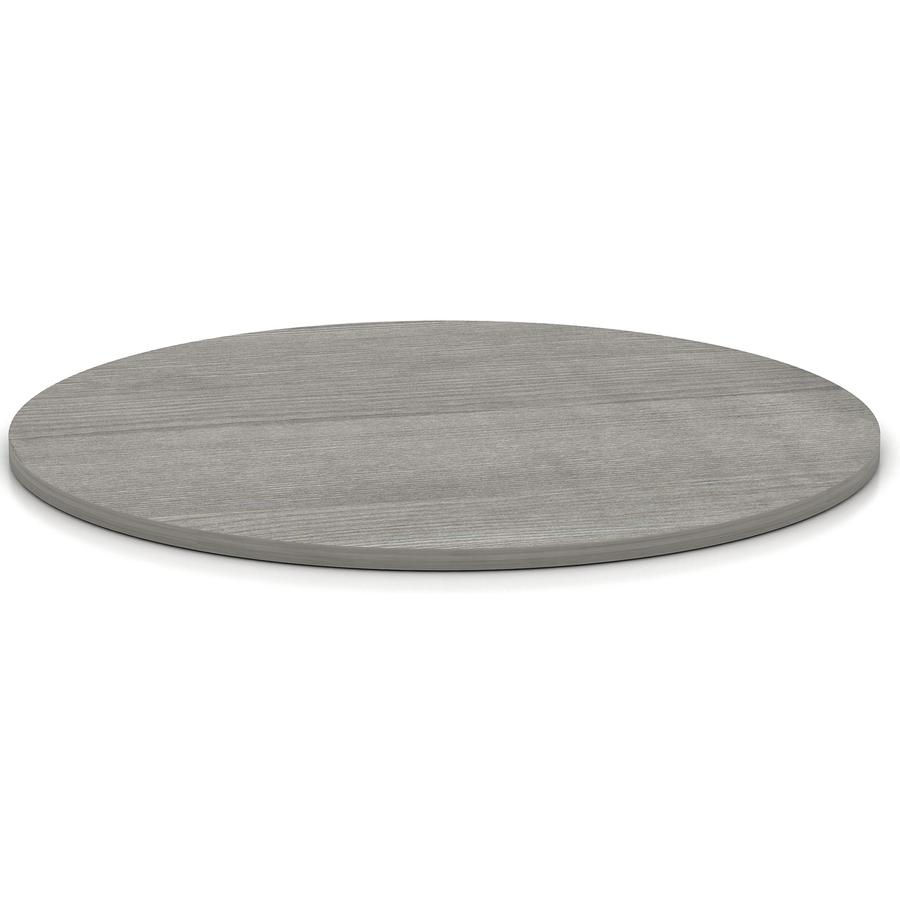 Lorell Essentials Conference Tabletop - Weathered Charcoal Laminate Round Top - Contemporary Style - 1" Table Top Thickness x 42" Table Top Diameter - Assembly Required - 1 Each. Picture 5