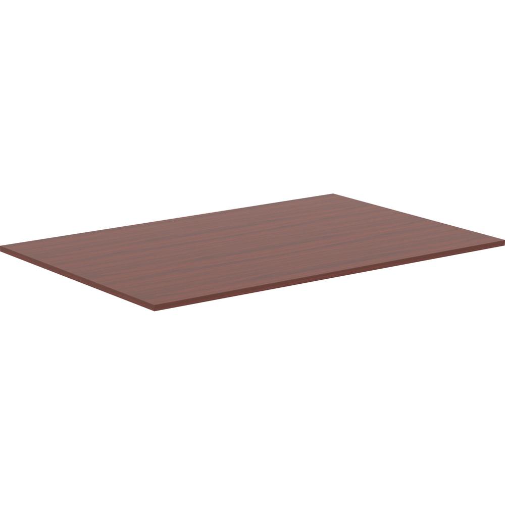 Lorell Revelance Conference Rectangular Tabletop - 71.6" x 47.3" x 1" x 1" - Material: Laminate - Finish: Mahogany. Picture 3