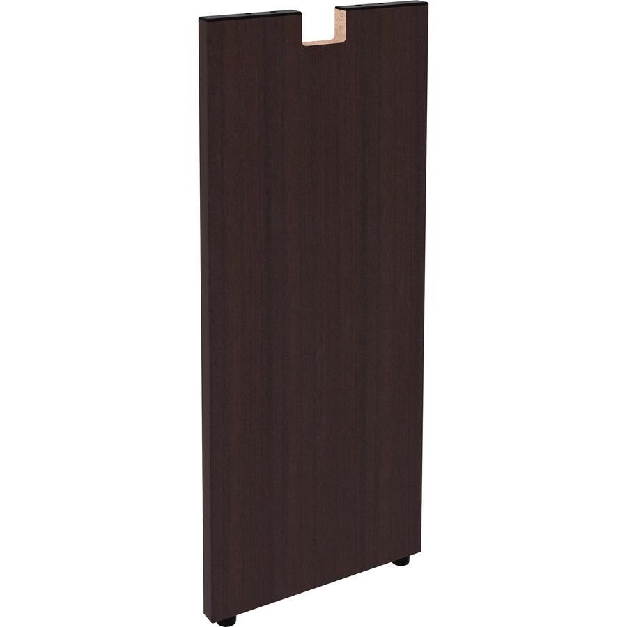 Lorell Essentials Series Credenza Half Leg - 12" x 1"28.5" - Finish: Espresso Laminate. Picture 9
