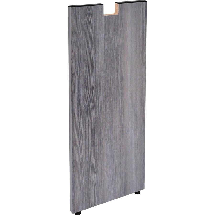 Lorell Essentials Series Credenza Half Leg - 28.5" Height x 12" Width x 1" Depth - Finish: Weathered Charcoal Laminate - 1 Each. Picture 9