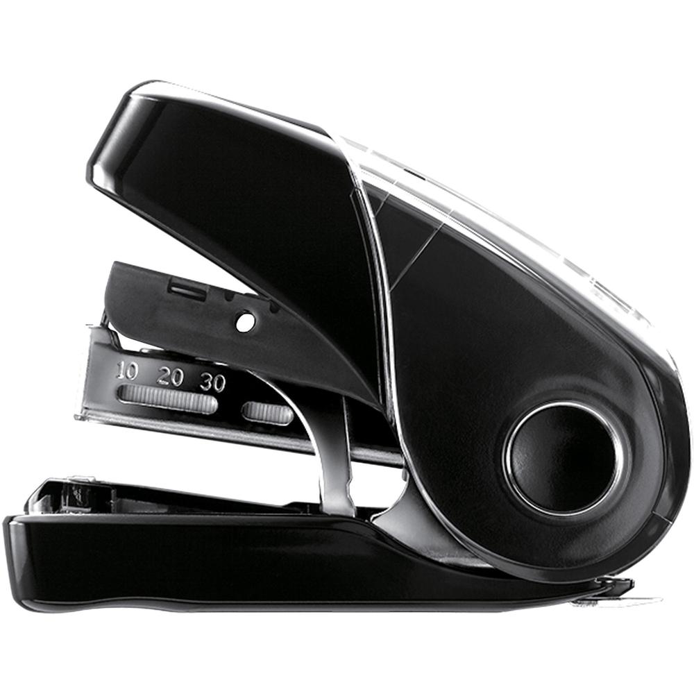 MAX Flat Clinch Mini Stapler - Staples Upto 25 Sheet - Black - 1 Each. Picture 2