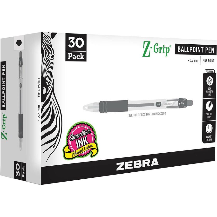 Zebra Pen Z-Grip Retractable Ballpoint Pens - Retractable - Black Ink - 1 Pack. Picture 3