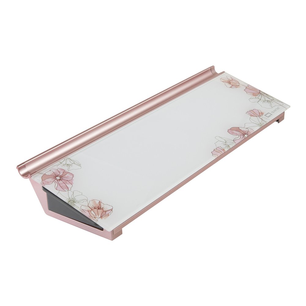 Quartet Floral Design Glass Dry-Erase Desktop Pad - 18" (1.5 ft) Width x 6" (0.5 ft) Height - Multi Glass Surface - Rectangle - Horizontal - Desktop - 1 Each. Picture 3