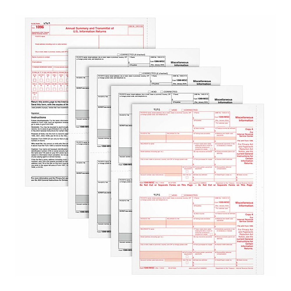 TOPS 5-part 1099-MISC Tax Forms - 5 Part - White - 50 / Pack. Picture 8