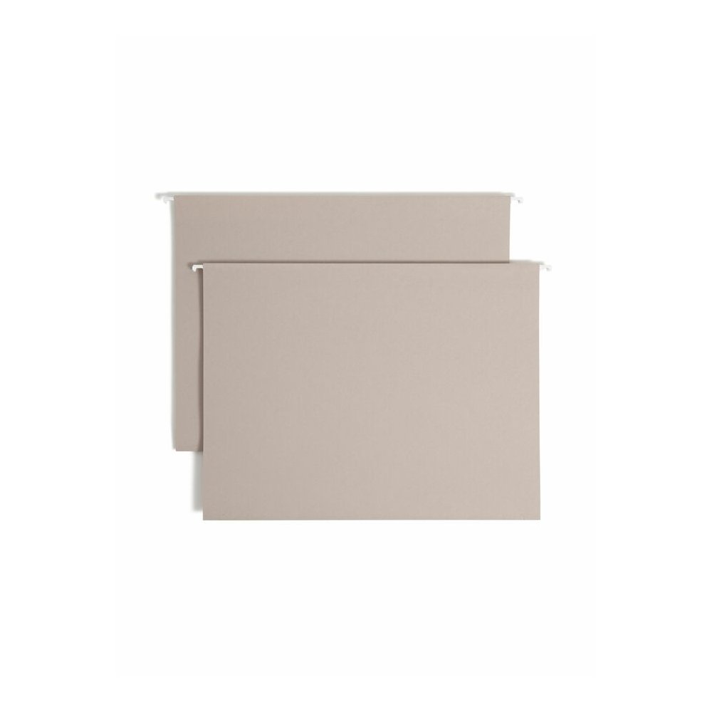 Smead TUFF 1/3 Tab Cut Legal Recycled Hanging Folder - 8 1/2" x 14" - 4" Expansion - Top Tab Location - Assorted Tab Position - Steel Gray - Bend Resistant, Heavy Duty, Tear Resistant, Reinforced Rod . Picture 5