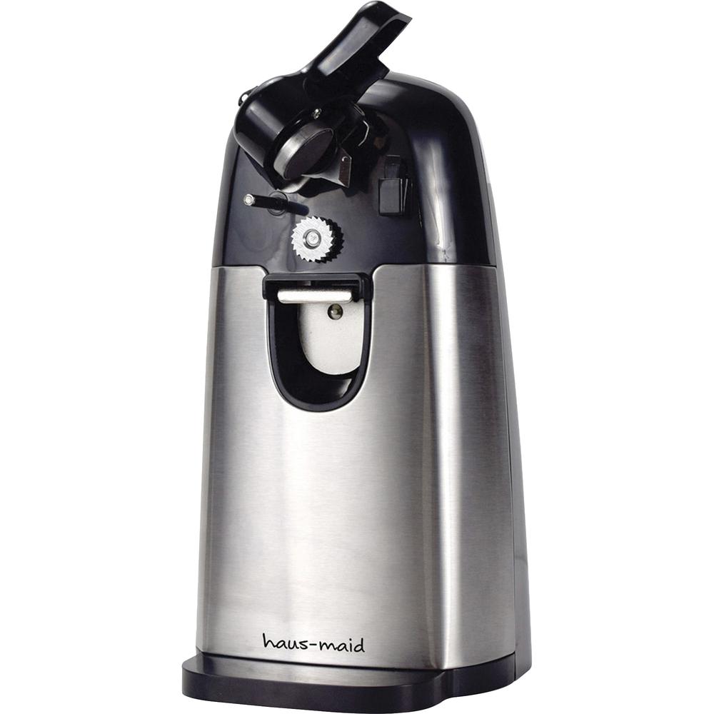 HAUS-MAID Electric Can Opener - Built-in Magnet, Durable - Black. Picture 3